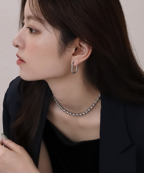 blackdia ocean(ブラックダイヤオーシャン)の「blackdia ocean オーバル フープピアス(ピアス(両耳用)・レディース・ゴールド/シルバー・SMALL/MEDIUM)」の10枚目の写真