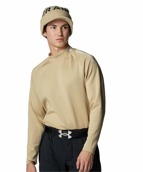 UA Drive Armored Longsleeve Mockneck — мужская гольф/спортивная футболка с воротником-стойкой (Under Armour)