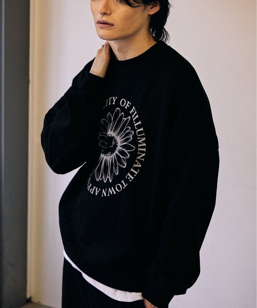 F.ILLUMINATE(フィルミネイト)の「【UNISEX】Filluminate/Bloom プルオーバー(Tシャツ/カットソー・メンズ・ブラック/ライトグレー・LARGE/X-LARGE)」の1枚目の写真
