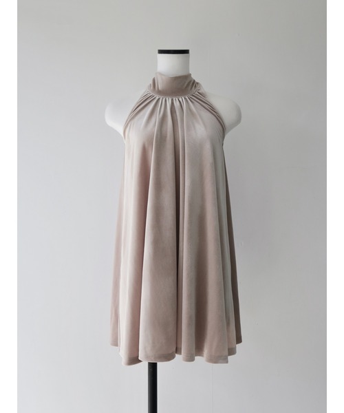 トップス celon velour tie blouse velour back open tie blouse（Tシャツ/カットソー）｜celon