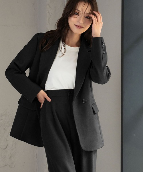 セール】テーラードジャケット ワイドパンツ セットアップ スーツ