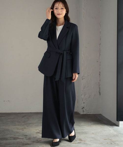 セール】テーラードジャケット ワイドパンツ セットアップ スーツ