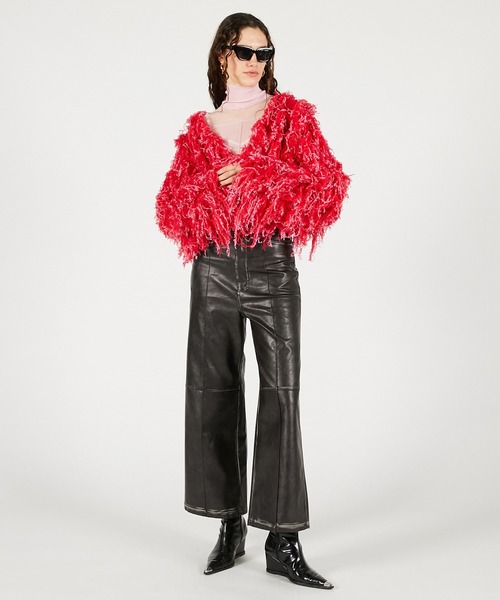 PRANK PROJECT（プランクプロジェクト）の「シンセティックレザープレスパンツ / Synthetic Leather Press Pants（その他パンツ・レディース・ベージュ/ダークブラック/ブラック・36/38）」の7枚目の写真