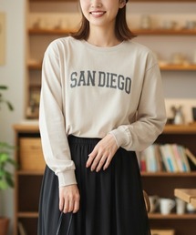 【OP/オーピー】【限定商品】レディースカレッジロゴロングTシャツ/長袖ロンT