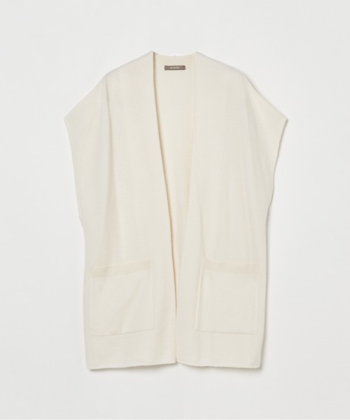 HELIOPOLE（エリオポール）の「WOOL CASHMERE 2 WAY GILET（ベスト・レディース・アイボリー/ブラック/グレー・38）」の2枚目の写真