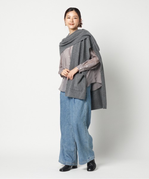 HELIOPOLE（エリオポール）の「WOOL CASHMERE 2 WAY GILET（ベスト・レディース・アイボリー/ブラック/グレー・38）」の15枚目の写真