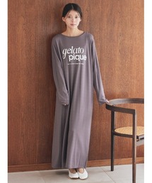 gelato pique(ジェラートピケ)のレーヨンロゴワンピース(ルームウェア/パジャマ)