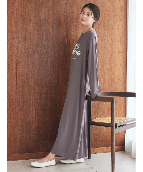 セール】レーヨンロゴワンピース（ルームウェア/パジャマ）｜gelato