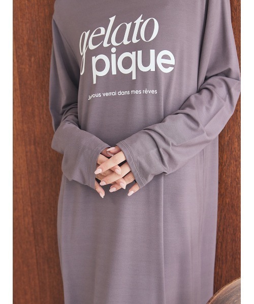 セール】レーヨンロゴワンピース（ルームウェア/パジャマ）｜gelato