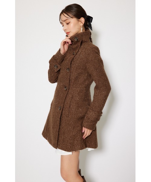 AW2025】25オーバーネックシンデレララインミニコート 秋服 冬服