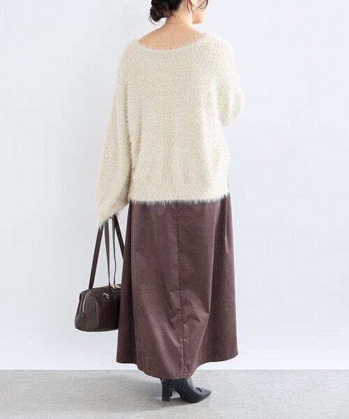 RIVE DROITE(リヴドロワ)の「【モダンな印象】ブラッシュドクロスサイドタックスカート(スカート・レディース・ブラウン/キャメル・38/36)」の3枚目の写真