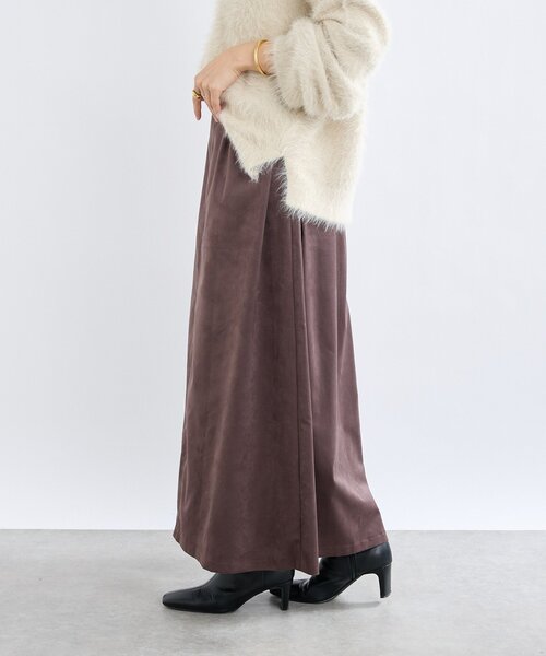 RIVE DROITE(リヴドロワ)の「【モダンな印象】ブラッシュドクロスサイドタックスカート(スカート・レディース・ブラウン/キャメル・38/36)」の12枚目の写真