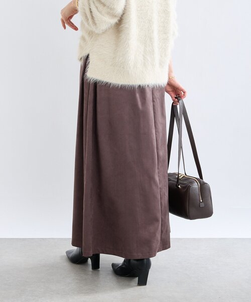 RIVE DROITE(リヴドロワ)の「【モダンな印象】ブラッシュドクロスサイドタックスカート(スカート・レディース・ブラウン/キャメル・38/36)」の15枚目の写真