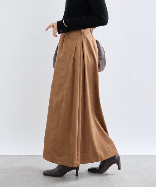RIVE DROITE(リヴドロワ)の「【モダンな印象】ブラッシュドクロスサイドタックスカート(スカート・レディース・ブラウン/キャメル・38/36)」の7枚目の写真
