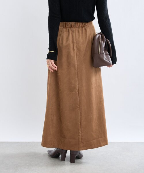 RIVE DROITE(リヴドロワ)の「【モダンな印象】ブラッシュドクロスサイドタックスカート(スカート・レディース・ブラウン/キャメル・38/36)」の13枚目の写真