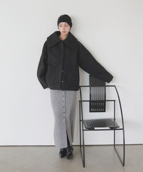 ayu × LIAN】ステンカラーカールシャギーブルゾン LIAN ステンカラー