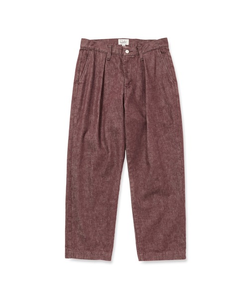 CALEE(キャリー)の「VINTAGE REPRODUCT DENIM TUCK TROUSERS <BROWN DENIM>(デニムパンツ・メンズ・ブラウン・MEDIUM/LARGE)」の2枚目の写真