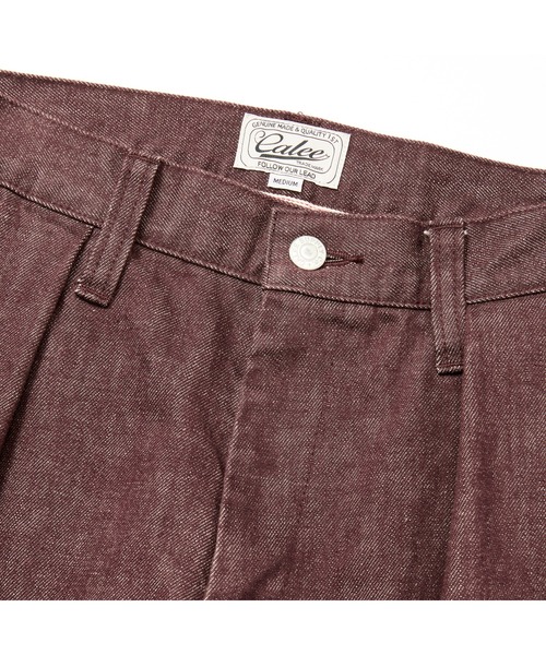 CALEE(キャリー)の「VINTAGE REPRODUCT DENIM TUCK TROUSERS <BROWN DENIM>(デニムパンツ・メンズ・ブラウン・MEDIUM/LARGE)」の4枚目の写真