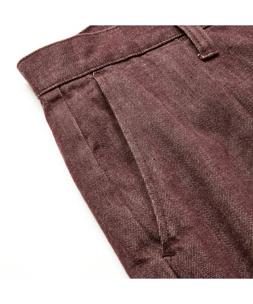 CALEE(キャリー)の「VINTAGE REPRODUCT DENIM TUCK TROUSERS <BROWN DENIM>(デニムパンツ・メンズ・ブラウン・MEDIUM/LARGE)」の6枚目の写真