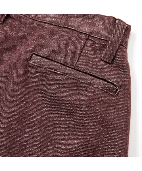 CALEE(キャリー)の「VINTAGE REPRODUCT DENIM TUCK TROUSERS <BROWN DENIM>(デニムパンツ・メンズ・ブラウン・MEDIUM/LARGE)」の7枚目の写真