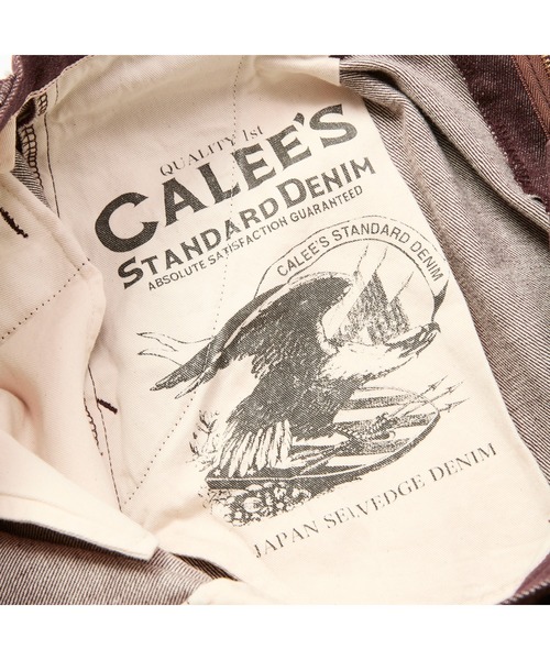 CALEE(キャリー)の「VINTAGE REPRODUCT DENIM TUCK TROUSERS <BROWN DENIM>(デニムパンツ・メンズ・ブラウン・MEDIUM/LARGE)」の9枚目の写真