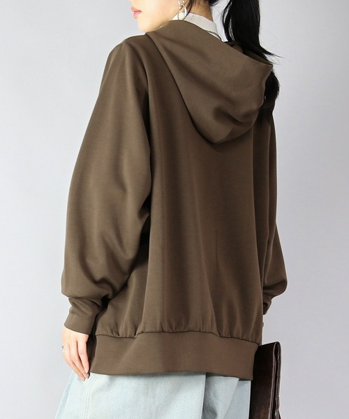 and it_（アンドイット）の「ダンボールニットゆったりこなれフルジップパーカー（パーカー・レディース・ブルーグレー/ブラック/ブラウン・FREE）」の19枚目の写真