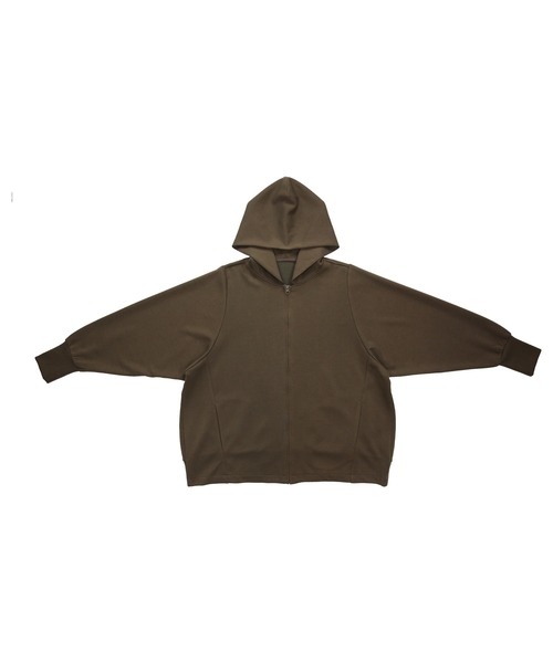 and it_（アンドイット）の「ダンボールニットゆったりこなれフルジップパーカー（パーカー・レディース・ブルーグレー/ブラック/ブラウン・FREE）」の13枚目の写真