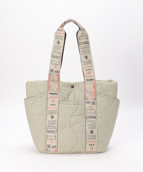 notch.(ノッチ)の「【Cooco】オリ柄テープキルティングBAG(トートバッグ・レディース・オフホワイト/ブルー/ブラック/オリーブ・ONESIZE)」の1枚目の写真
