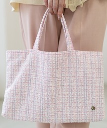 Neige（ネージュ）の「スカラップハンドルツイードトート（エコバッグ/サブバッグ）」