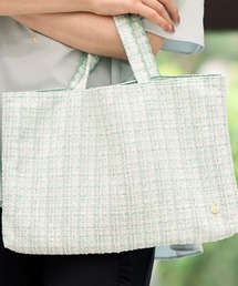 Neige（ネージュ）の「スカラップハンドルツイードトート（エコバッグ/サブバッグ）」