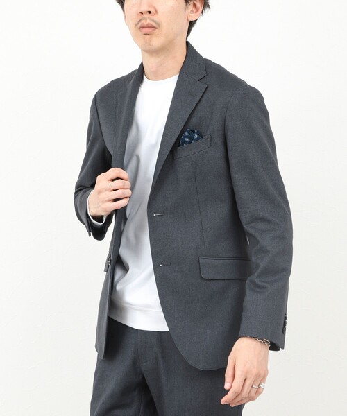 NOLLEY’S(ノーリーズ)の「《ビジカジ/セットアップ対応》SOFT THERMO ウォッシャブルジャケット 25AW(テーラードジャケット・メンズ・ネイビー/チャコールグレー/グレー・S/M/L/XL/XXL)」の7枚目の写真