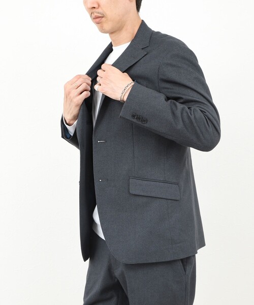 NOLLEY’S(ノーリーズ)の「《ビジカジ/セットアップ対応》SOFT THERMO ウォッシャブルジャケット 25AW(テーラードジャケット・メンズ・ネイビー/チャコールグレー/グレー・S/M/L/XL/XXL)」の8枚目の写真