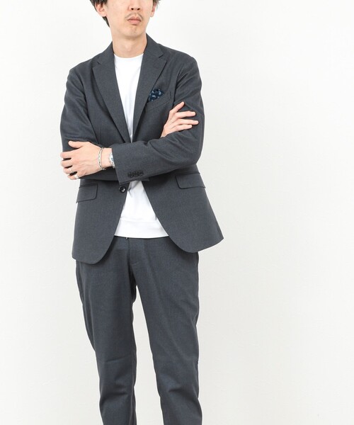 NOLLEY’S(ノーリーズ)の「《ビジカジ/セットアップ対応》SOFT THERMO ウォッシャブルジャケット 25AW(テーラードジャケット・メンズ・ネイビー/チャコールグレー/グレー・S/M/L/XL/XXL)」の9枚目の写真