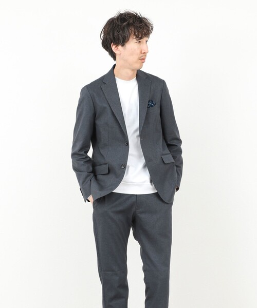 NOLLEY’S(ノーリーズ)の「《ビジカジ/セットアップ対応》SOFT THERMO ウォッシャブルジャケット 25AW(テーラードジャケット・メンズ・ネイビー/チャコールグレー/グレー・S/M/L/XL/XXL)」の13枚目の写真