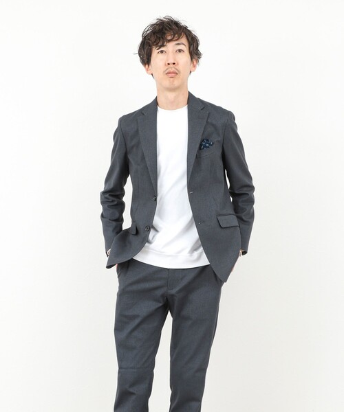 NOLLEY’S(ノーリーズ)の「《ビジカジ/セットアップ対応》SOFT THERMO ウォッシャブルジャケット 25AW(テーラードジャケット・メンズ・ネイビー/チャコールグレー/グレー・S/M/L/XL/XXL)」の14枚目の写真