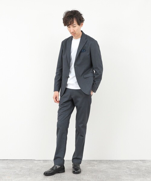 NOLLEY’S(ノーリーズ)の「《ビジカジ/セットアップ対応》SOFT THERMO ウォッシャブルジャケット 25AW(テーラードジャケット・メンズ・ネイビー/チャコールグレー/グレー・S/M/L/XL/XXL)」の16枚目の写真