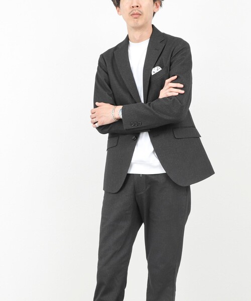 NOLLEY’S(ノーリーズ)の「《ビジカジ/セットアップ対応》SOFT THERMO ウォッシャブルジャケット 25AW(テーラードジャケット・メンズ・ネイビー/チャコールグレー/グレー・S/M/L/XL/XXL)」の22枚目の写真