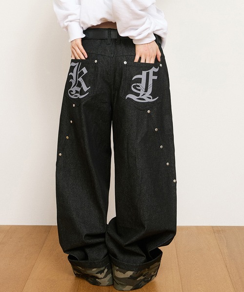 fancyclub ドットデニム FANCY CLUB ジーンズ デニム デニムパンツ A'GEM/9 × .kom