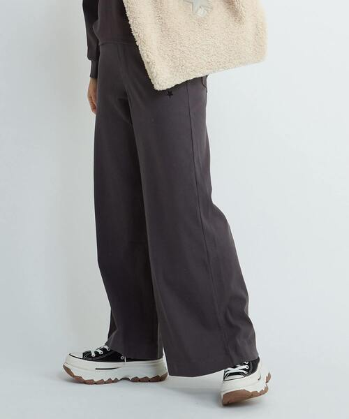 CONVERSE TOKYO(コンバーストウキョウ)の「RIB WIDE BUGGY PANTS(その他パンツ・レディース・キャメル/チャコールグレー・FREE)」の3枚目の写真