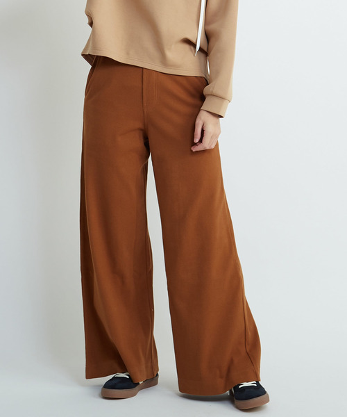 CONVERSE TOKYO(コンバーストウキョウ)の「RIB WIDE BUGGY PANTS(その他パンツ・レディース・キャメル/チャコールグレー・FREE)」の9枚目の写真