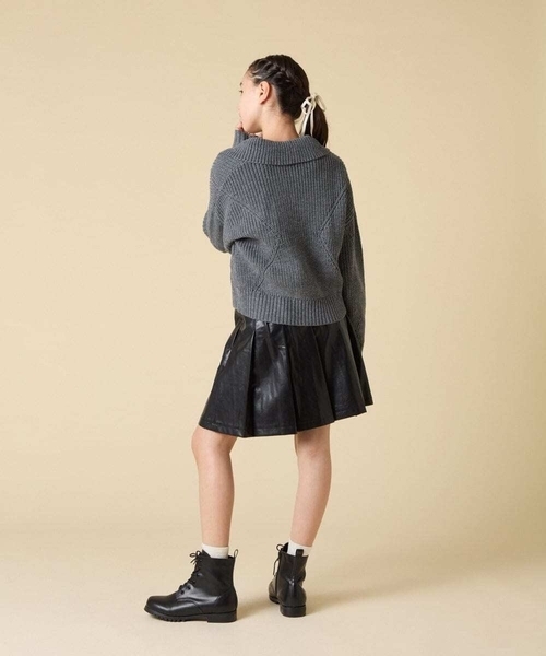 a.v.v（アーヴェヴェ）の「[130-160]襟付きカーディガン（カーディガン/ボレロ・キッズ・ダークインディゴブルー/チャコールグレー・160/140/150/130）」の20枚目の写真