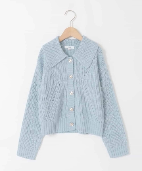 a.v.v（アーヴェヴェ）の「[130-160]襟付きカーディガン（カーディガン/ボレロ・キッズ・ダークインディゴブルー/チャコールグレー・160/140/150/130）」の4枚目の写真