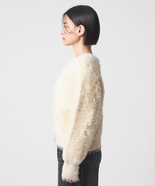 A DAY IN THE LIFE UNITED ARROWS(アデイインザライフユナイテッドアローズ)の「フェザーボリューム 2WAY カーディガン <A DAY IN THE LIFE>(カーディガン/ボレロ・レディース・オフホワイト/ベージュ/ダークグレー/ピンク・FREE)」の13枚目の写真