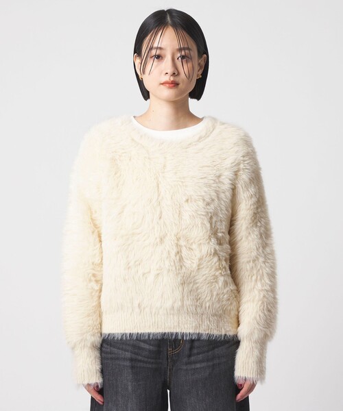 A DAY IN THE LIFE UNITED ARROWS(アデイインザライフユナイテッドアローズ)の「フェザーボリューム 2WAY カーディガン <A DAY IN THE LIFE>(カーディガン/ボレロ・レディース・オフホワイト/ベージュ/ダークグレー/ピンク・FREE)」の15枚目の写真