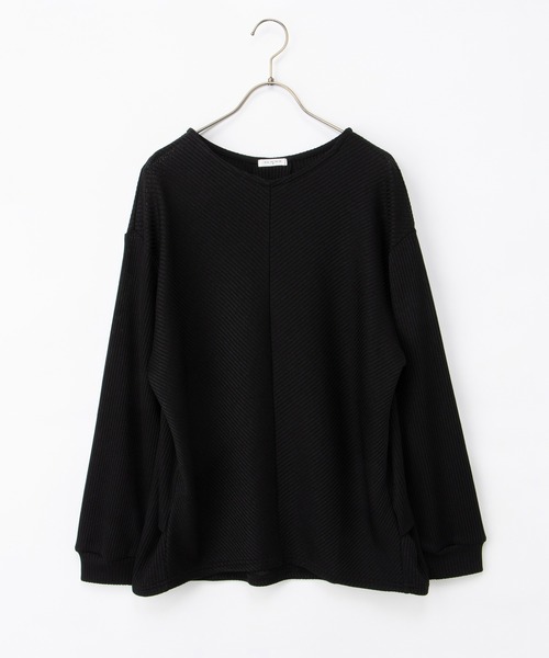 Honeys(ハニーズ)の「Vネックチュニック(Tシャツ/カットソー・レディース・ブルー/モカ/イエロー系その他/グレー系その他/ブラック・L/LL/M)」の17枚目の写真