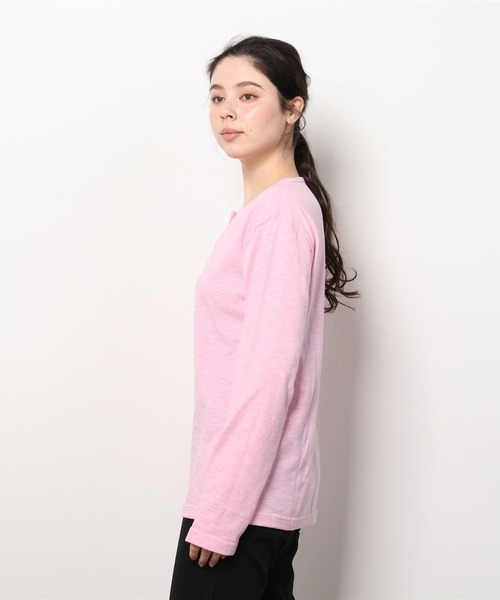 ARCHIVER(アーカイバ)の「【RES】【RDS】キーネックスラブ天竺カットソー(Tシャツ/カットソー・メンズ・ネイビー/グレー/ライトピンク/カーキ/ブラック/ホワイト・MEDIUM/X-LARGE/LARGE)」の10枚目の写真