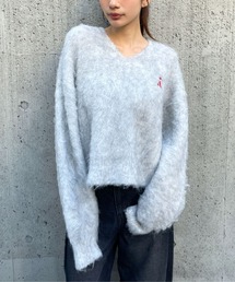 ALAND | 【UNISEX】ALAND／AロゴシャギーVネックプルオーバー(ニット/セーター)