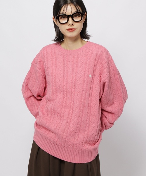 セール】【POLO BCS(ポロ・ビーシーエス)】ケーブルニットプルオーバー