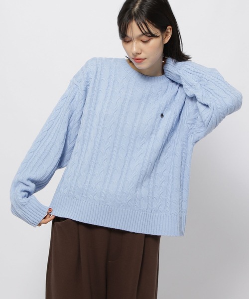 POLO BCS(ポロ・ビーシーエス)】ケーブルニットプルオーバー（ニット