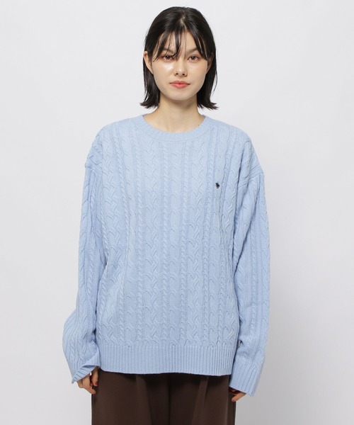 POLO BCS(ポロ・ビーシーエス)】ケーブルニットプルオーバー（ニット